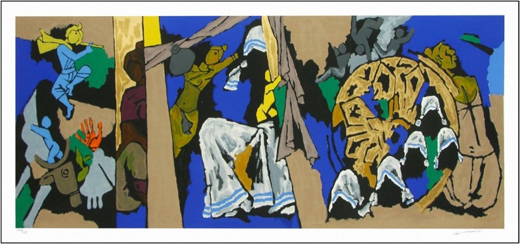 Mother Teresa, Serigraph on paper, 40 x 96 inches, 2004